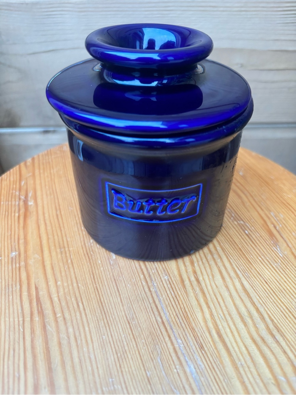 Blue Butter Crock